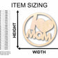 Mother's Day Craft Unfinished Wood Cutout "I Heart Mom" Round Circle DIY handmade Gift
