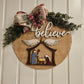 Unfinished Wood Bethlehem Nativity Shape - Christmas - Craft - up to 46" DIY