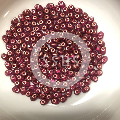 Matubo Superduo 2.5 x 5 mm 00030-29260  Halo French Rose Beads - 5 or 10 gm