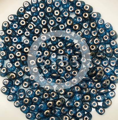 Matubo Superduo 2.5 x 5 mm 00030-29266  Halo Celestial Blue Beads - 5 or 10 gm