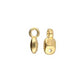 Cymbal™ Vourkoti Superduo Bead Endings™, 3.3 X 8 mm - Antique Brass Plated, 24K Gold Plated or Antique Silver Plated- 1 Pair