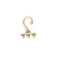 Cymbal™ Mesaria III Superduo Hook & Eye Clasp, 12 x 10.2 mm & 12 x 18 mm,  - Antique Brass Plated, 24K Gold Plated or Antique Silver Plated - Hooks and Eyes Are Sold Separately