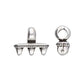 Cymbal™ Mesaria III Superduo Hook & Eye Clasp, 12 x 10.2 mm & 12 x 18 mm,  - Antique Brass Plated, 24K Gold Plated or Antique Silver Plated - Hooks and Eyes Are Sold Separately