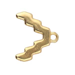 Cymbal™ Menites Superduo Bead Endings™, 15.7 x 9.4 mm - Antique Brass Plated, 24K Gold Plated or Antique Silver Plated- 1 Pair