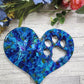 Unfinished Wood Pawprint Heart Shape | Valentine's Day | Pet | DIY Craft Cutout | Up to 46"