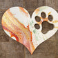 Unfinished Wood Pawprint Heart Shape | Valentine's Day | Pet | DIY Craft Cutout | Up to 46"