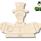 NEW Unfinished Wood Layered Holiday Geese Shelf Sitter | 8" Wide| 1/2" and 1/4" Wood | Wood Craft DIY