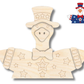 NEW Unfinished Wood Layered Holiday Geese Shelf Sitter | 8" Wide| 1/2" and 1/4" Wood | Wood Craft DIY