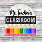 Personalized Teacher Classroom Colored Pencils Door Hanger DIY Unfinished Kit