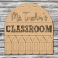 Personalized Teacher Classroom Colored Pencils Door Hanger DIY Unfinished Kit