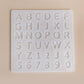 Modern Sans Serif Alphabet Silicone Mold Small Initials and Numbers