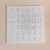 Modern Sans Serif Alphabet Silicone Mold Small Initials and Numbers