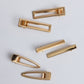 Resin Craft Gold Blank Hair Clips 6pk