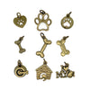 Ox Brass Assorted Dog Charms 9pc Set
