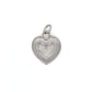 Silver Heart Deep Closed Bezel Charm