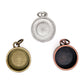 Ox Copper Round Deep Closed Bezel Charm