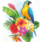 Diamond Art Stretched Canvas Parrot