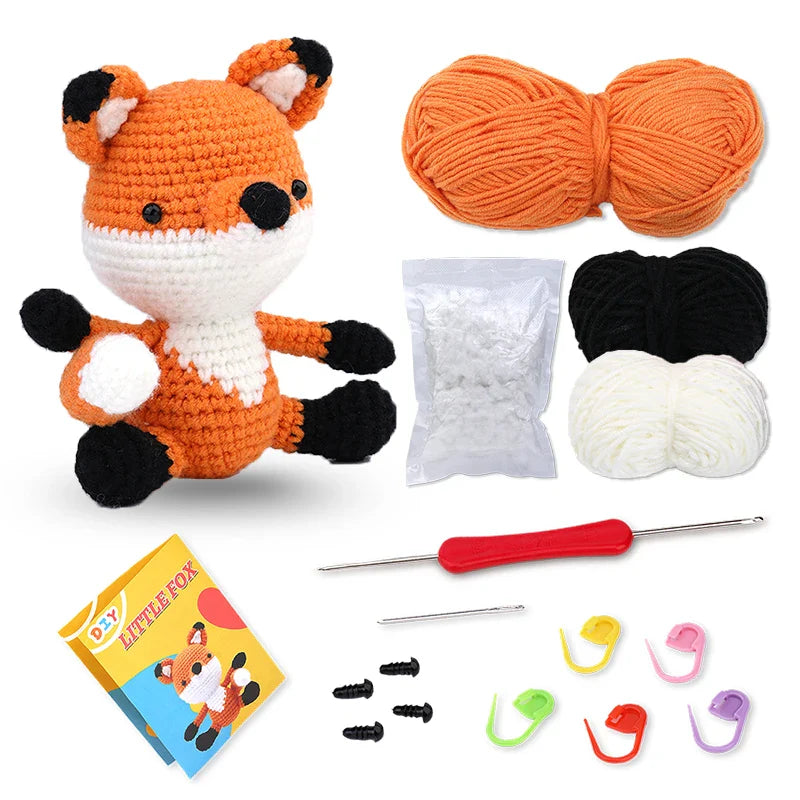 Crochet Animal Kit – Beginner DIY with Video Tutorial & Tools