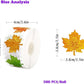 500Pcs Fall Thanksgiving Leaf Stickers | Holographic Maple Leaf Decals Roll