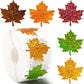 500Pcs Fall Thanksgiving Leaf Stickers | Holographic Maple Leaf Decals Roll