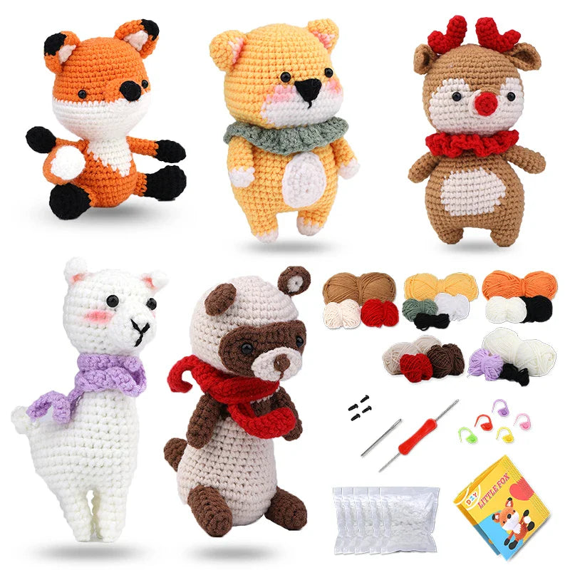 Crochet Animal Kit – Beginner DIY with Video Tutorial & Tools