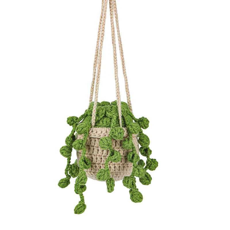 Crochet Hanging Plant Kit – DIY Hand-Knitting with Tools & Yarn
