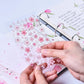 Korean Cherry Blossom Petal Stickers | Sakura Scrapbook and Stationery Set