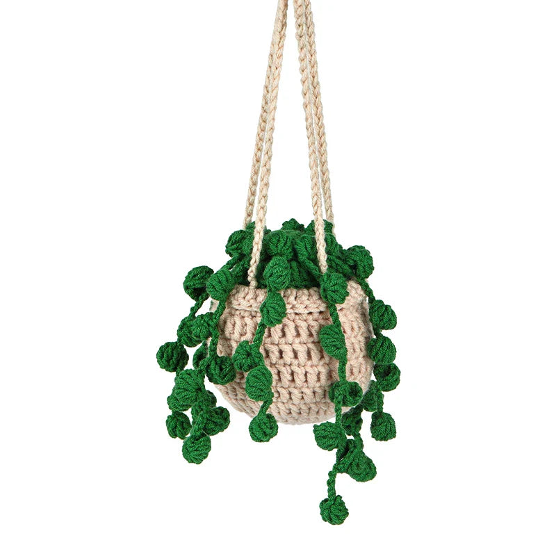 Crochet Hanging Plant Kit – DIY Hand-Knitting with Tools & Yarn