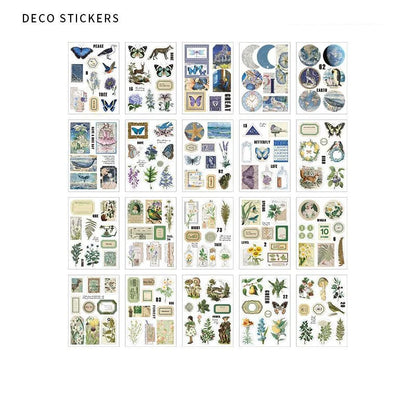 Retro Nature Decorative Stickers for Scrapbook