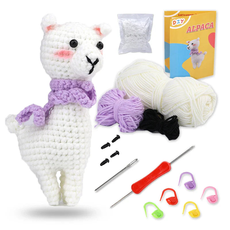 Crochet Animal Kit – Beginner DIY with Video Tutorial & Tools