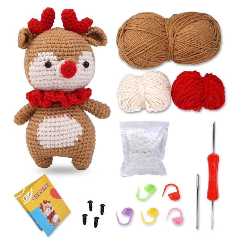 Crochet Animal Kit – Beginner DIY with Video Tutorial & Tools
