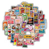 59PCS Classic Snacks Graffiti Stickers | Waterproof Decals for Laptop Skateboard Bicycle