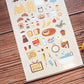 Korean Import Breakfast Stickers Set | Scrapbooking and Journaling Decor