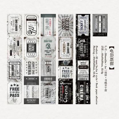 Vintage Label Paper Tape Stickers | Scrapbooking Junk Journal Supply