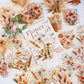 20 PET Flower Stickers for Scrapbooking | Transparent Adhesive Decorative Set