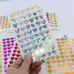 10 Sheets Glitter Heart Stickers | Mini Heart Stickers for DIY Decor