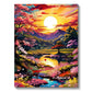 5D Diamond Painting Kit - Aurora Landscape Mosaic, Full Round Drill for DIY Home Decor