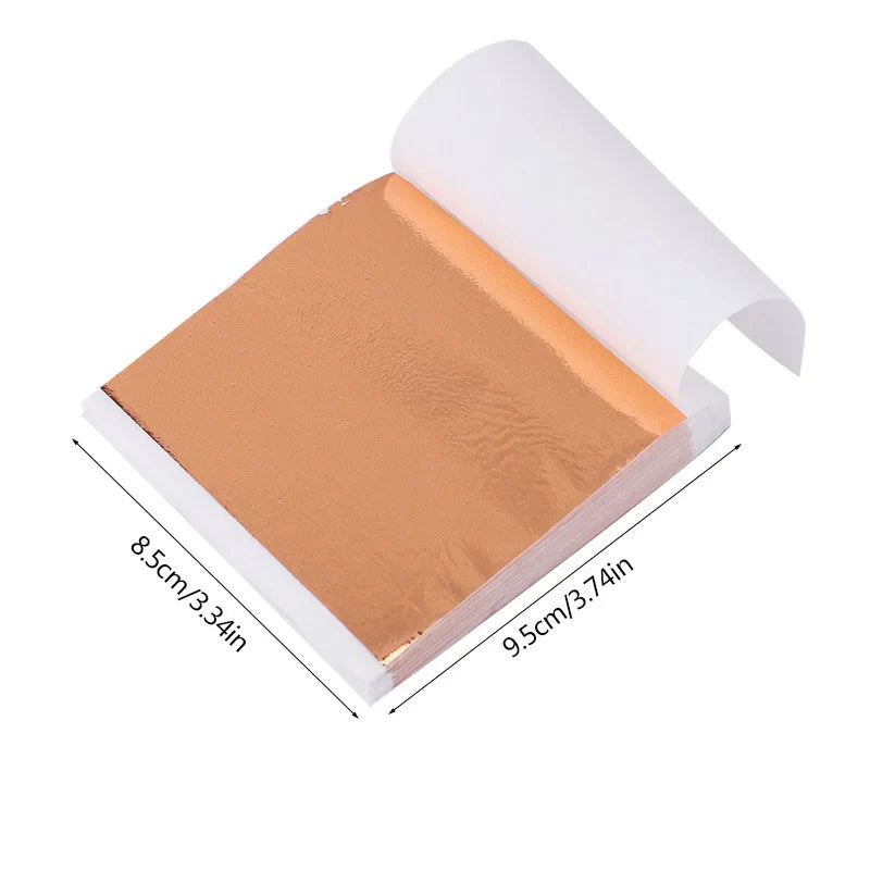 100pcs Imitation Gold Silver Foil Sheets for DIY Crafts | Gilding Flakes for Resin Candle Art