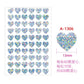 10 Sheets Glitter Heart Stickers | Mini Heart Stickers for DIY Decor
