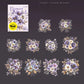 20 PET Flower Stickers for Scrapbooking | Transparent Adhesive Decorative Set