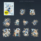 20 PET Flower Stickers for Scrapbooking | Transparent Adhesive Decorative Set