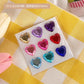 3D Crystal Heart Stickers | Sparkly Craft Decor for Scrapbooks and Journals
