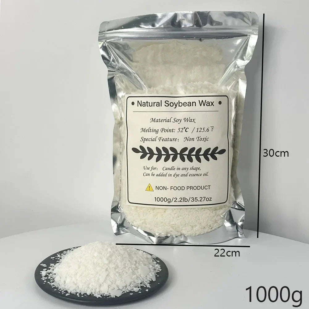 Pure Soy & Paraffin Wax for Candle Making – 250g/500g/1kg Natural Wax Material for DIY Handmade Aromatherapy & Craft Candles