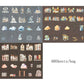 60Pcs Cabin Landscaping Sticker Pack | DIY Craft Stickers for Phone Case, Diary, and Card Decoration