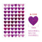 10 Sheets Glitter Heart Stickers | Mini Heart Stickers for DIY Decor