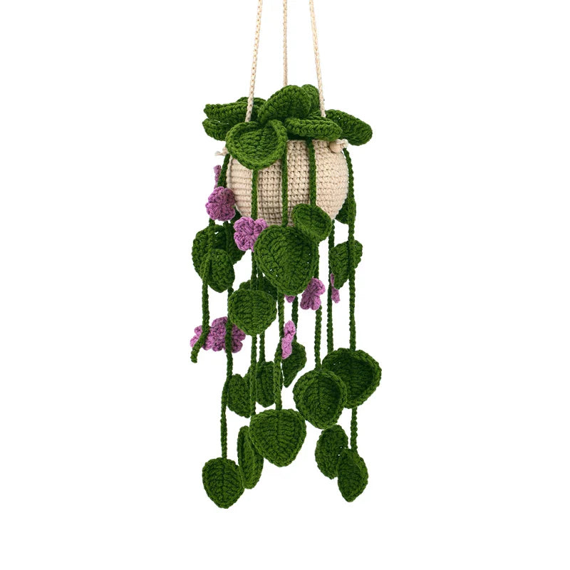 Crochet Hanging Plant Kit – DIY Hand-Knitting with Tools & Yarn