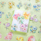 45pcs Floral Foil Stamping Stickers | DIY Scrapbook Decor