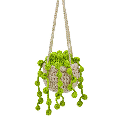 Crochet Hanging Plant Kit – DIY Hand-Knitting with Tools & Yarn