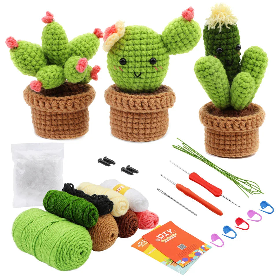 Crochet Material Kit – Beginner DIY with Video Tutorial & Supplies