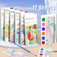 Kids Portable Watercolor Painting Book | Paint With Water Brush Gouache Graffiti Drawing Toy for Toddlers
